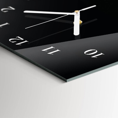 Glass wall clock vertical Swan
