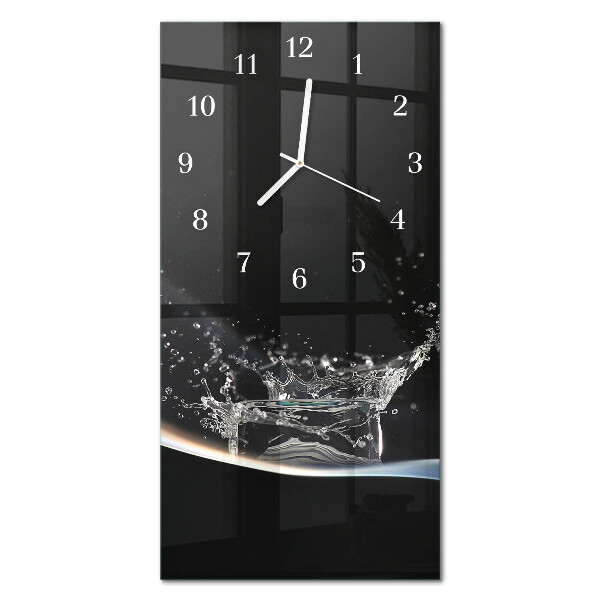 Modern vertical wall clock Water