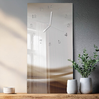 Vertical rectangular wall clock Abstract lines