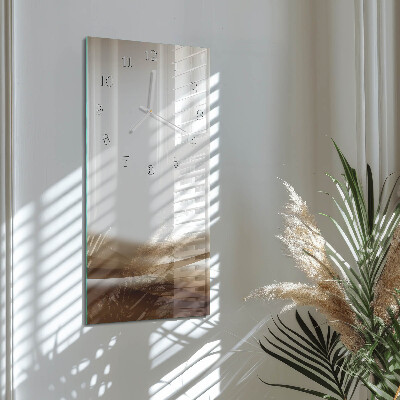 Vertical rectangular wall clock Abstract lines