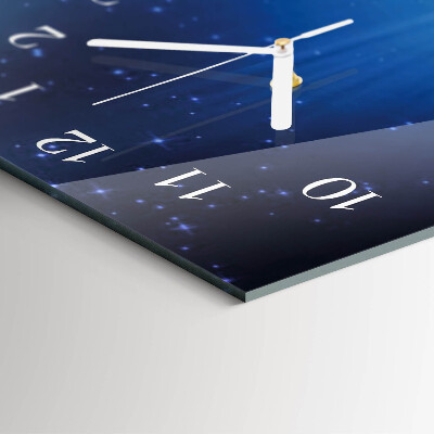 Vertical rectangular wall clock Earth's Universe