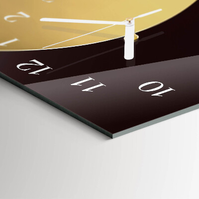 Glass wall clock vertical Abstract art