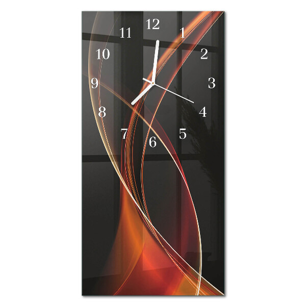 Vertical wall clock Abstract lines
