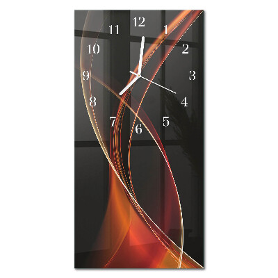 Vertical wall clock Abstract lines