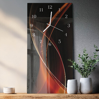 Vertical wall clock Abstract lines