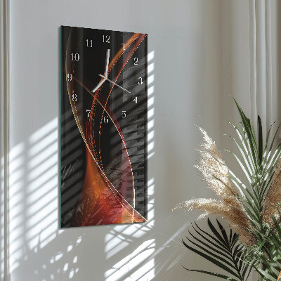 Vertical wall clock Abstract lines
