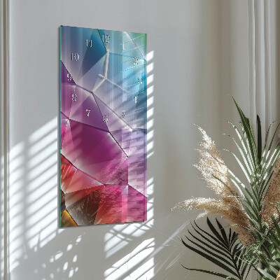 Glass clock vertical 3D pattern