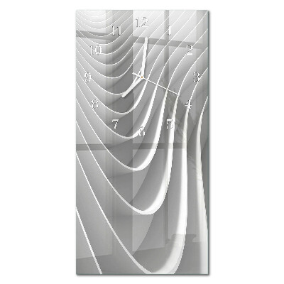 Glass wall clock vertical Abstraction