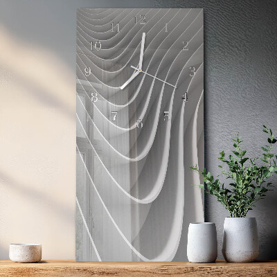 Glass wall clock vertical Abstraction