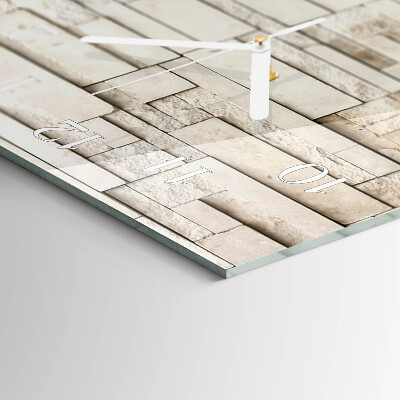 Modern vertical wall clock Stone wall