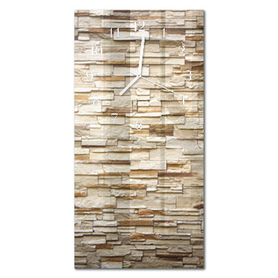 Glass wall clock vertical Clinker
