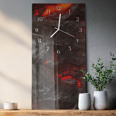 Vertical rectangular wall clock Lava