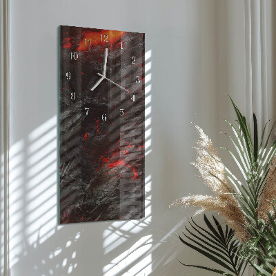 Vertical rectangular wall clock Lava