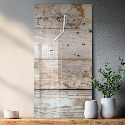 Modern vertical wall clock Wood