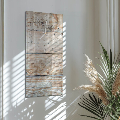 Modern vertical wall clock Wood