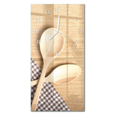 Modern vertical wall clock Spoons