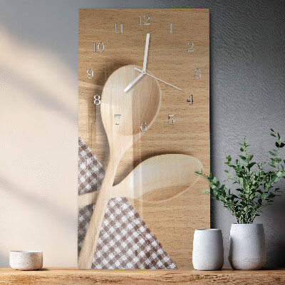 Modern vertical wall clock Spoons