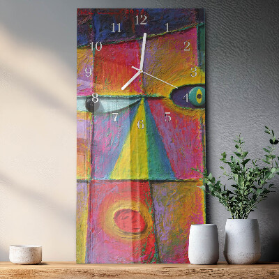 Glass clock vertical Piece