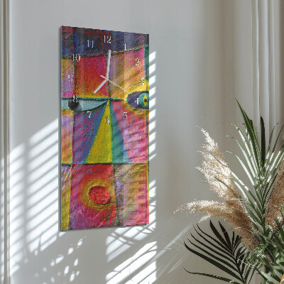 Glass clock vertical Piece