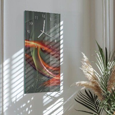 Glass wall clock vertical Pattern