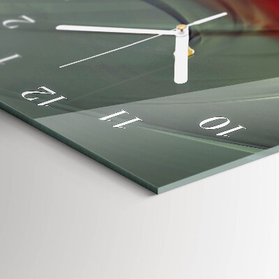 Glass wall clock vertical Pattern