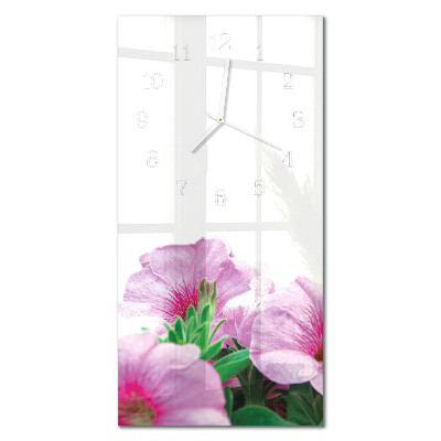 Modern vertical wall clock Primroses