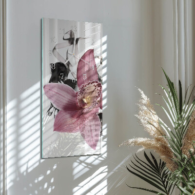Vertical wall clock Orchid