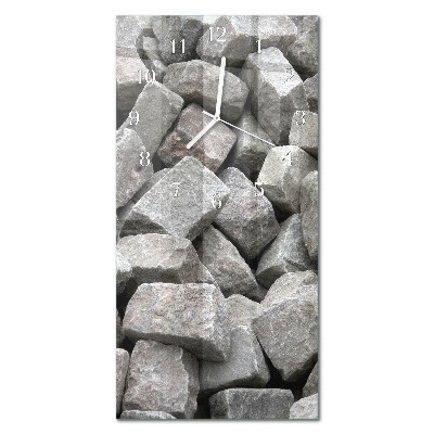 Vertical rectangular wall clock Stones