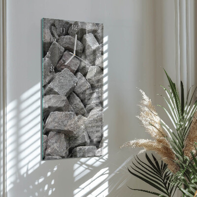 Vertical rectangular wall clock Stones