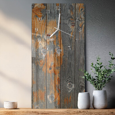 Glass wall clock vertical Board