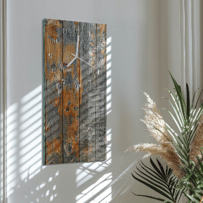 Glass wall clock vertical Board