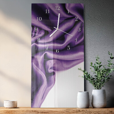 Glass wall clock vertical Velvet