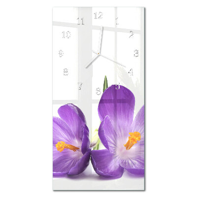 Modern vertical wall clock Flower