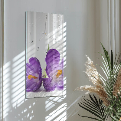 Modern vertical wall clock Flower