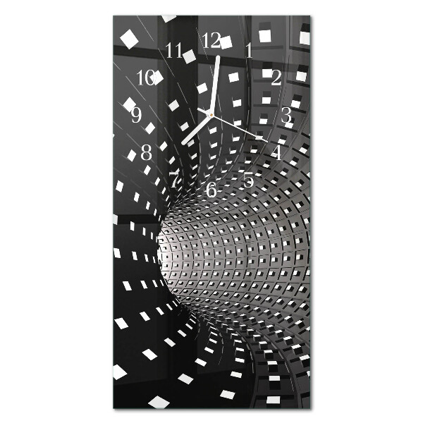 Vertical rectangular wall clock Tunnel