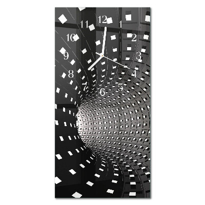 Vertical rectangular wall clock Tunnel