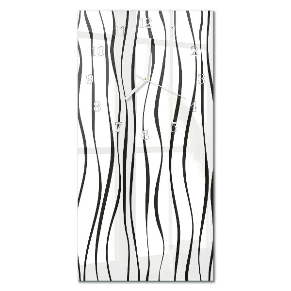 Vertical rectangular wall clock Stripes