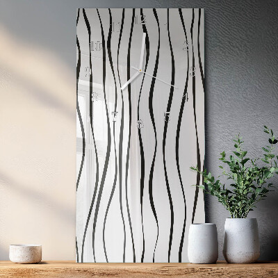 Vertical rectangular wall clock Stripes
