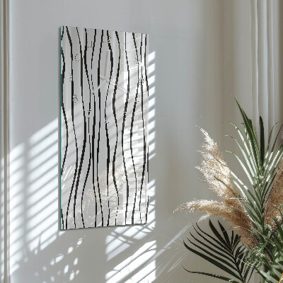 Vertical rectangular wall clock Stripes