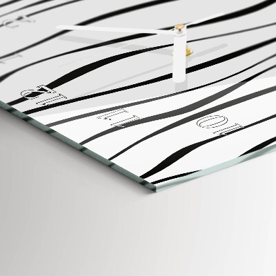 Vertical rectangular wall clock Stripes