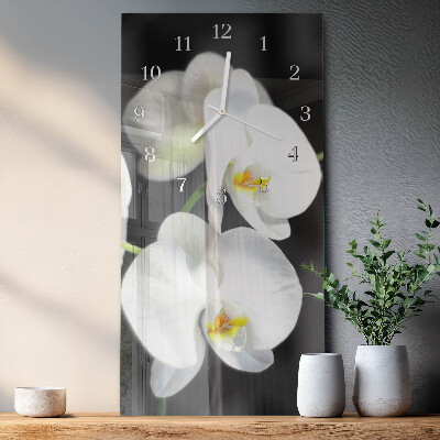 Modern vertical wall clock Orchid