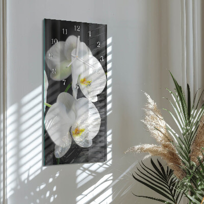 Modern vertical wall clock Orchid