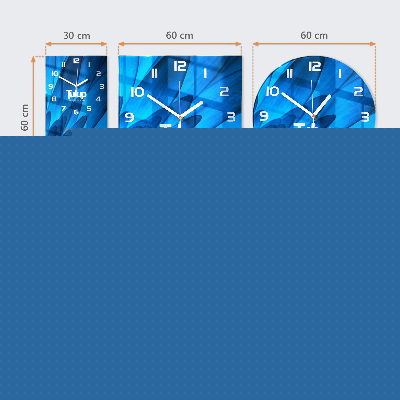 Glass wall clock vertical Spider's web