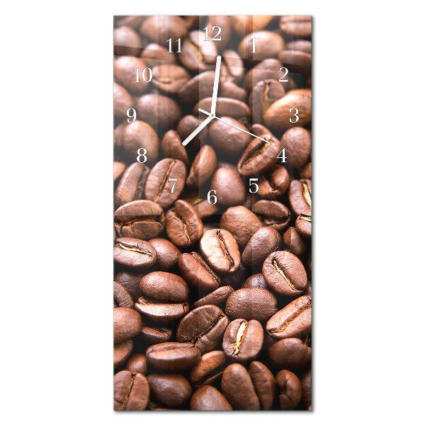 Vertical rectangular wall clock Caffeine beans
