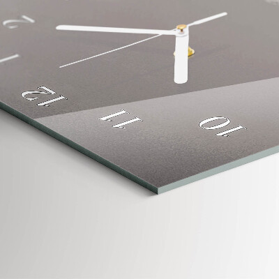 Glass wall clock vertical Mountains