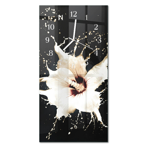 Modern vertical wall clock Flower