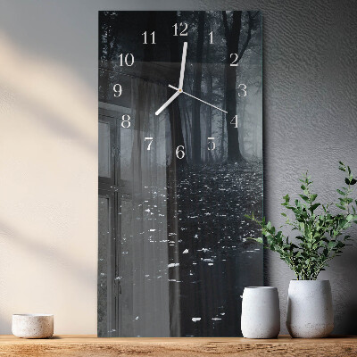 Modern vertical wall clock Forest