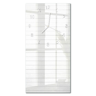 Glass wall clock vertical Stripes