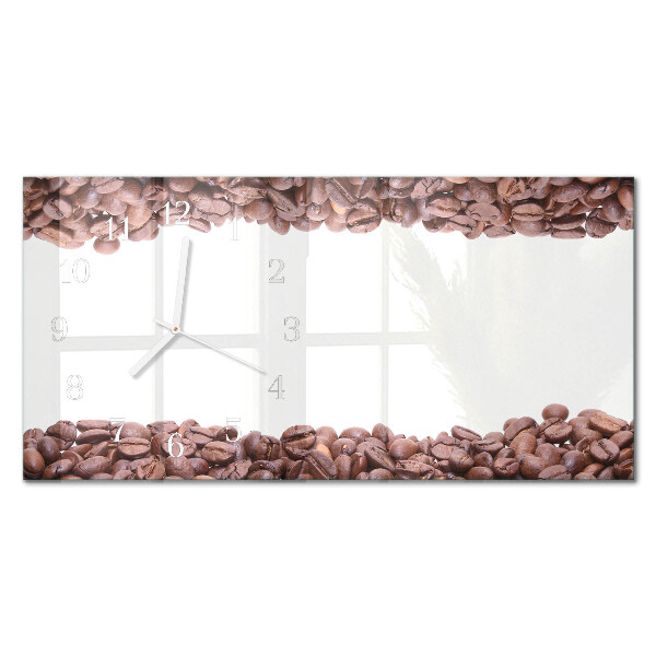 Horizontal wall clock Coffee beans