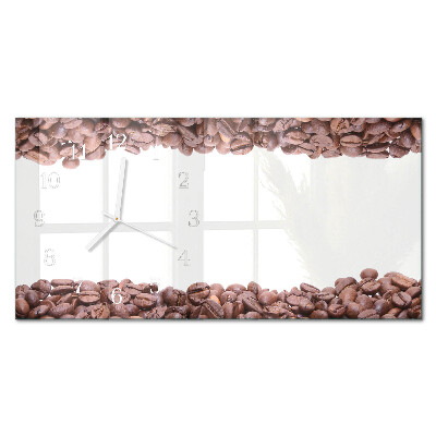 Horizontal wall clock Coffee beans